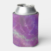 Rafraîchisseur Pour Canette Motif marbre rose, violet et argent (Can devant)