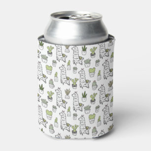 Rafraîchisseur Pour Canette Motif mignon d'alpaga et de cactus