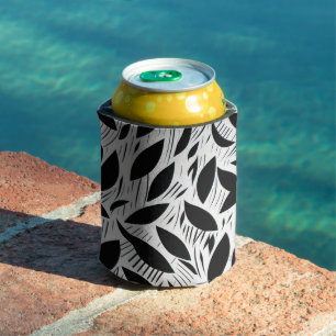 Rafraîchisseur Pour Canette Motif minimaliste noir et blanc moderne