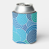 Rafraîchisseur Pour Canette Motif moderne à spirale bleue (Can Dos)