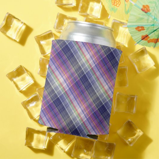 Rafraîchisseur Pour Canette Motif moderne Tartan violet Tan Plaid. (Été in situ)