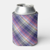 Rafraîchisseur Pour Canette Motif moderne Tartan violet Tan Plaid. (Can devant)