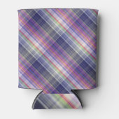 Rafraîchisseur Pour Canette Motif moderne Tartan violet Tan Plaid. (Devant)