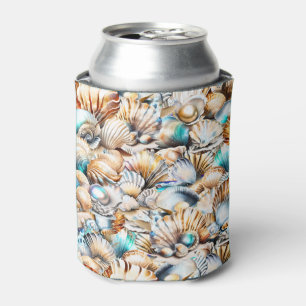 Rafraîchisseur Pour Canette Motif nautique perle de coquille de mer iridescent