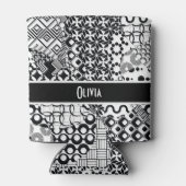 Rafraîchisseur Pour Canette Motif noir et blanc personnalisé et fou 7 (Dos)