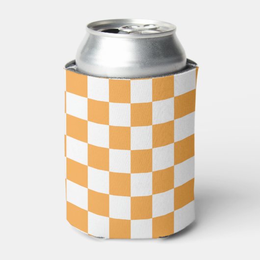 Rafraîchisseur Pour Canette Motif Orange Checkerboard (Can devant)