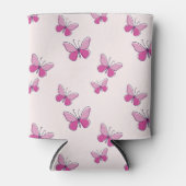 Rafraîchisseur Pour Canette Motif papillon rose mou (Devant)