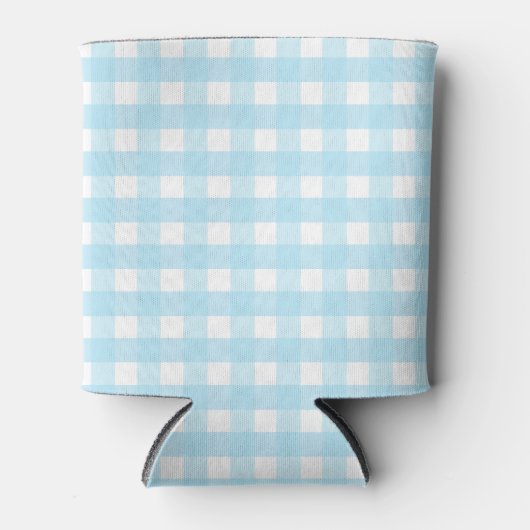 Rafraîchisseur Pour Canette Motif Pastel Blue En vichy (Devant)