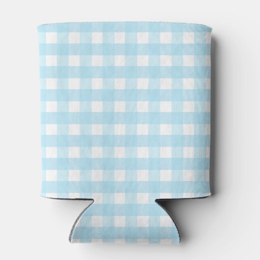 Rafraîchisseur Pour Canette Motif Pastel Blue En vichy (Dos)