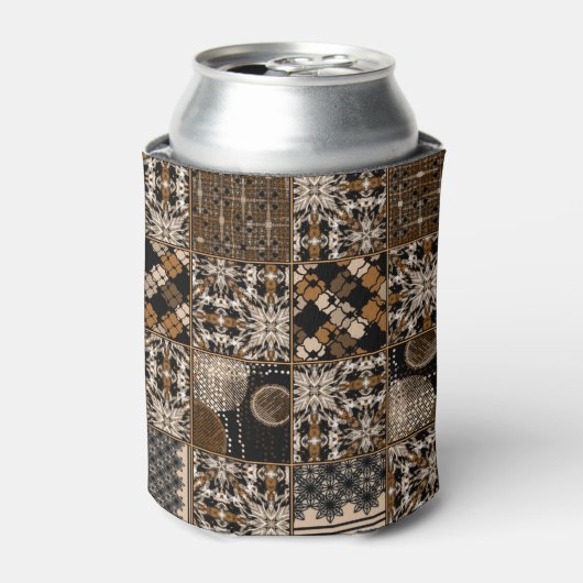 Rafraîchisseur Pour Canette Motif patchwork rustique (Can devant)