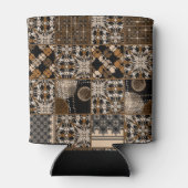 Rafraîchisseur Pour Canette Motif patchwork rustique (Dos)