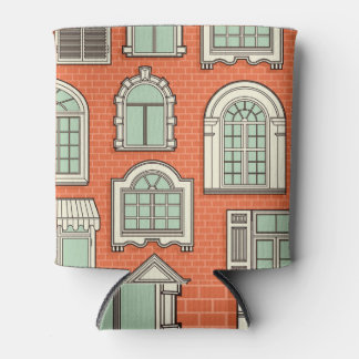 Rafraîchisseur Pour Canette Motif Pittoresque de fenêtre vintage