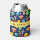 Rafraîchisseur Pour Canette Motif, Planètes, Étoiles, Cosmos, Votre Nom (Can devant)