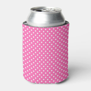 Rafraîchisseur Pour Canette Motif Points Blancs et Rose Chaud #2