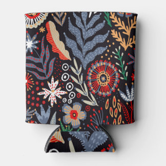 Rafraîchisseur Pour Canette Motif populaire : Fleurs textiles colorées