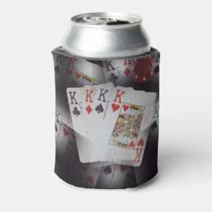 Rafraîchisseur Pour Canette Motif Quad Rois Cartes de Poker,