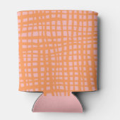 Rafraîchisseur Pour Canette Motif rétro pastel orange et rose (Dos)