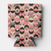 Rafraîchisseur Pour Canette Motif rose moderne du milieu du siècle (Devant)