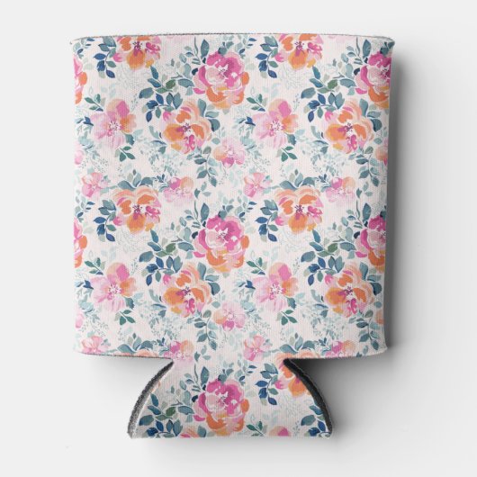 Rafraîchisseur Pour Canette Motif Rose peint (Devant)