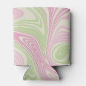 Rafraîchisseur Pour Canette Motif rose vert à bille liquide (Dos)