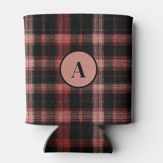 Rafraîchisseur Pour Canette Motif rouge et noir rustique (Dos)