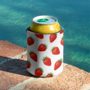 Rafraîchisseur Pour Canette Motif sans couture de fraises Mignon fruit rouge