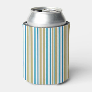 Rafraîchisseur Pour Canette motif simple, rayé, huile d'olive et bleu jeté pil