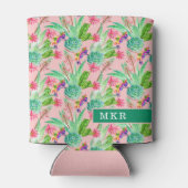 Rafraîchisseur Pour Canette Motif Succulent de l'aquarelle en floraison (Dos)