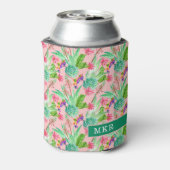 Rafraîchisseur Pour Canette Motif Succulent de l'aquarelle en floraison (Can Dos)