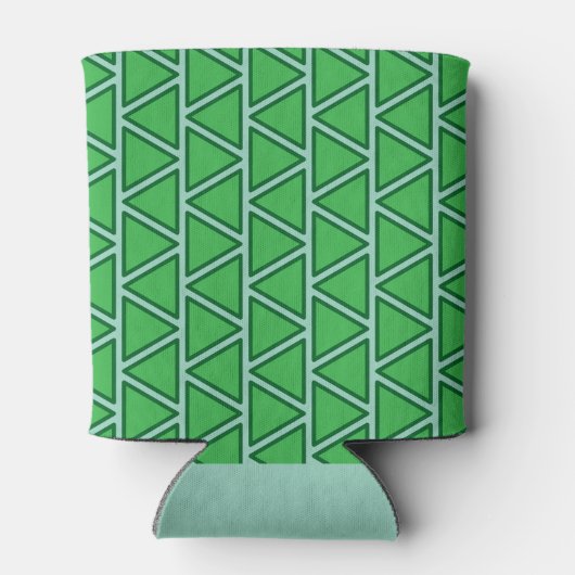 Rafraîchisseur Pour Canette Motif triangle vert trois tons Abstrait (Dos)
