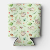 Rafraîchisseur Pour Canette Motif Tropical Coconut Sloth (Devant)