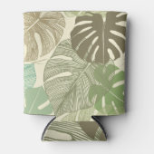 Rafraîchisseur Pour Canette Motif Tropical Monstera Retro à main (Devant)