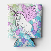 Rafraîchisseur Pour Canette Motif Unicorne violet et rose (Devant)