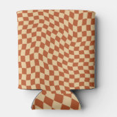 Rafraîchisseur Pour Canette Motif vintage Retro Wavy Checkerboard (Dos)