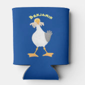 Rafraîchisseur Pour Canette Mouette drôle avec frites dessin animé (Dos)