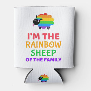 Rafraîchisseur Pour Canette Moutons arc-en-ciel de ma famille