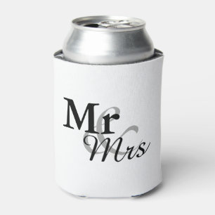 Rafraîchisseur Pour Canette Mr&Mrs Simple Elegant Typographie Mariage Faveur