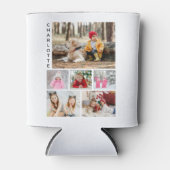 Rafraîchisseur Pour Canette Multiphoto Collage moderne Nom personnalisé (Devant)