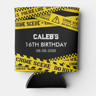 Rafraîchisseur Pour Canette Murder Mystery Party Jaune Ne pas croiser les band