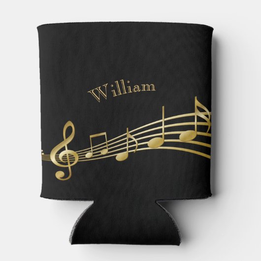 Rafraîchisseur Pour Canette Musique note noir or (Dos)