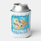 Rafraîchisseur Pour Canette Mykonos Grèce Carte illustrée avec des monuments (Can devant)