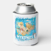 Rafraîchisseur Pour Canette Mykonos Grèce Carte illustrée avec des monuments (Can Dos)
