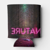 Rafraîchisseur Pour Canette Mystère forêt d'épinette nature néon magenta signe (Dos)