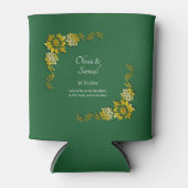 Rafraîchisseur Pour Canette Names Date Message Emerald Green & Gold  (Devant)