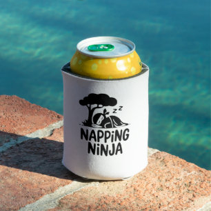 Rafraîchisseur Pour Canette Napping Ninja - Ninja Sleepy mignonne Art Drôle Sl