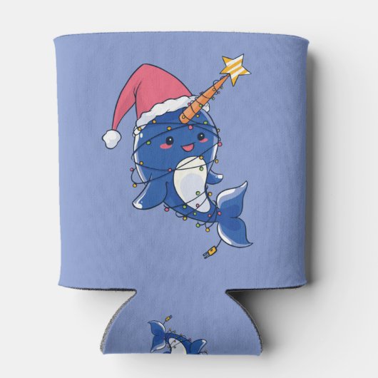 Rafraîchisseur Pour Canette Narwhale de Noël (Dos)