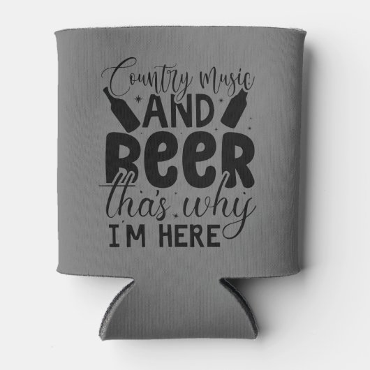 Rafraîchisseur Pour Canette Nashelorette "Country Music and Beer" Can Cooler (Devant)