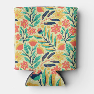 Rafraîchisseur Pour Canette Nature Foliage : Floral Motif sans joint.