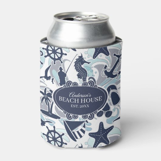 Rafraîchisseur Pour Canette Nautical Beach (Can devant)