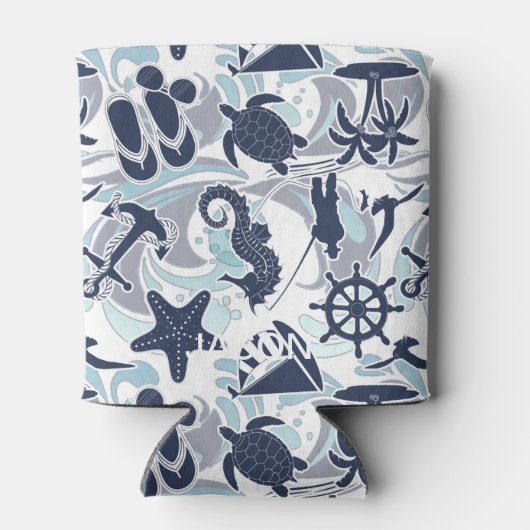 Rafraîchisseur Pour Canette Nautical Beach (Dos)